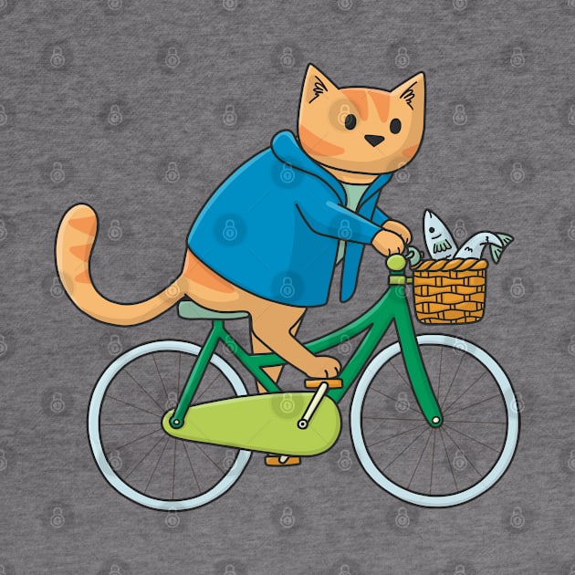 Bicycle Cat by Doodlecats 
